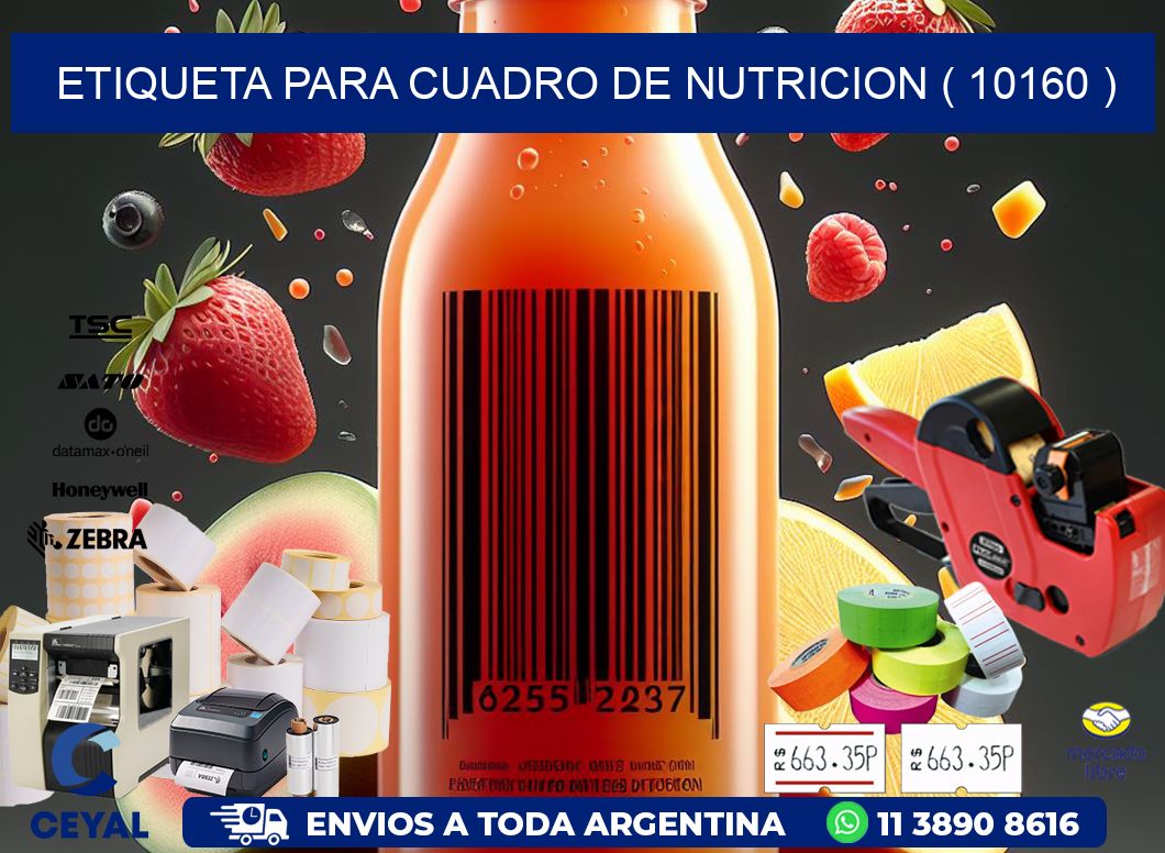 ETIQUETA PARA CUADRO DE NUTRICION ( 10160 )