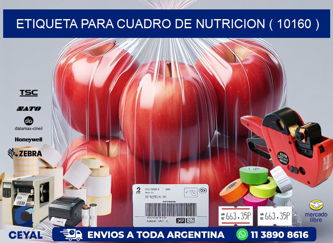ETIQUETA PARA CUADRO DE NUTRICION ( 10160 )