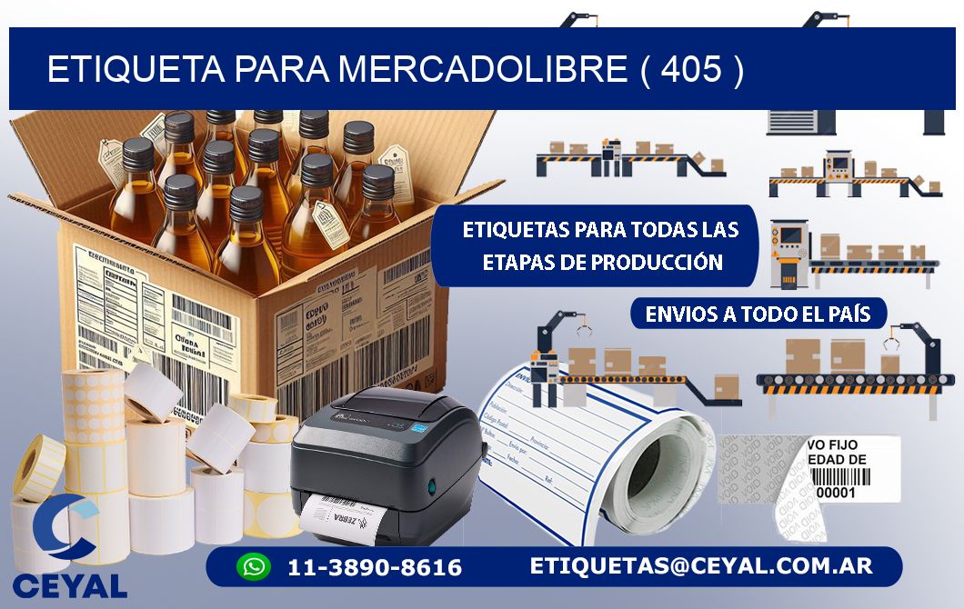 ETIQUETA PARA MERCADOLIBRE ( 405 )