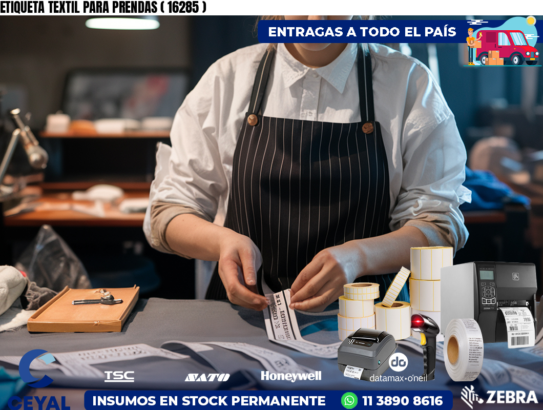 ETIQUETA TEXTIL PARA PRENDAS ( 16285 )