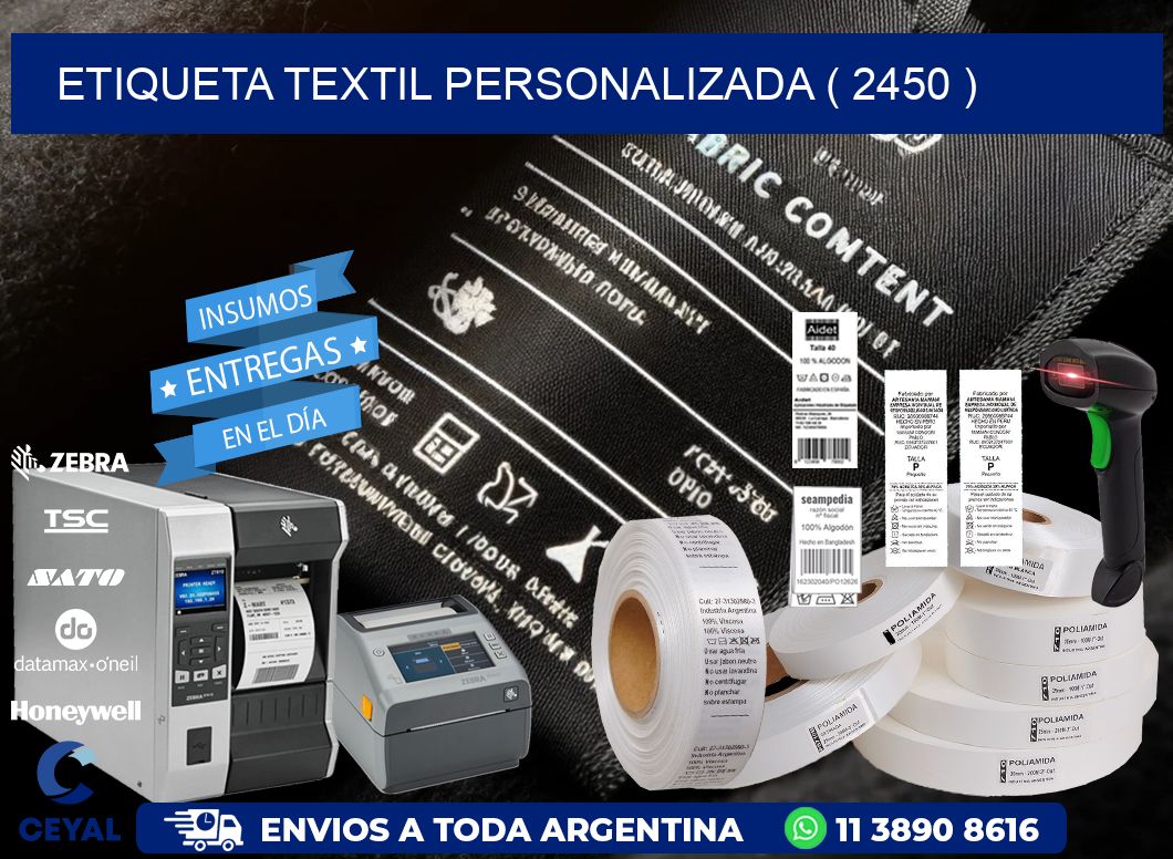 ETIQUETA TEXTIL PERSONALIZADA ( 2450 )