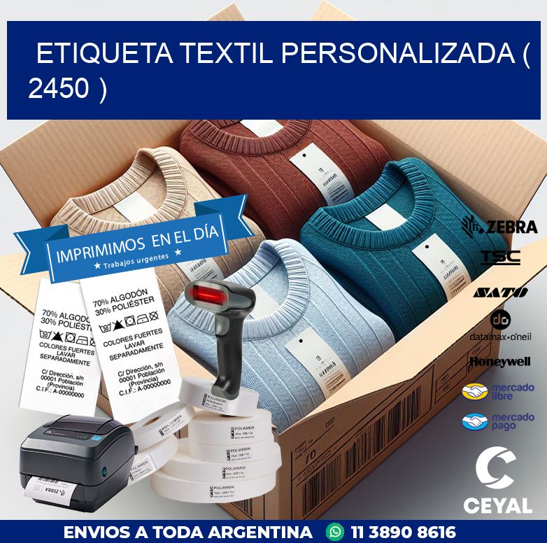 ETIQUETA TEXTIL PERSONALIZADA ( 2450 )