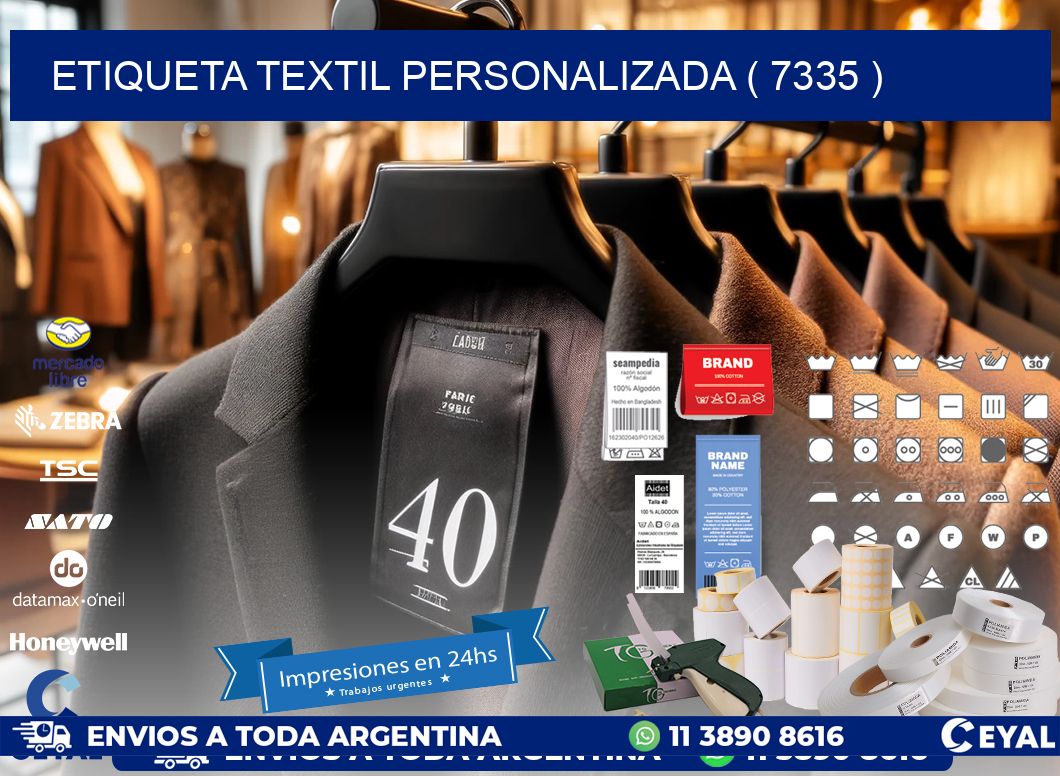 ETIQUETA TEXTIL PERSONALIZADA ( 7335 )