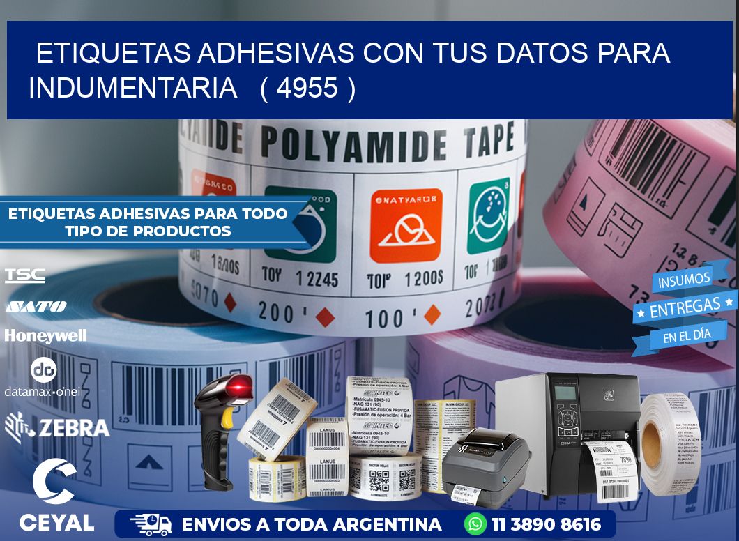ETIQUETAS ADHESIVAS CON TUS DATOS PARA INDUMENTARIA   ( 4955 )