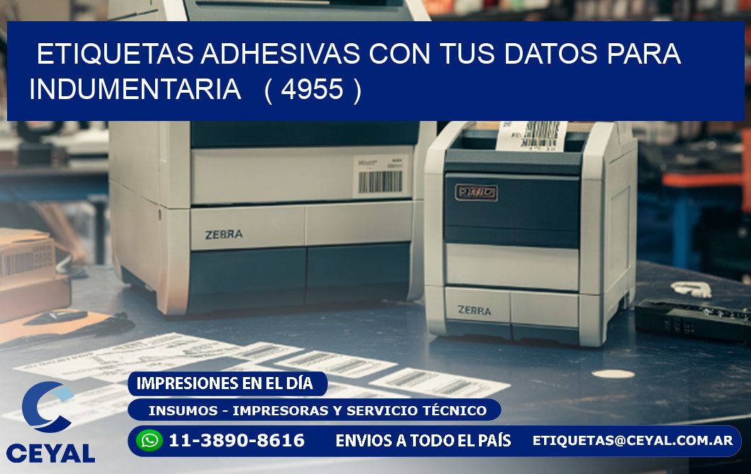 ETIQUETAS ADHESIVAS CON TUS DATOS PARA INDUMENTARIA   ( 4955 )
