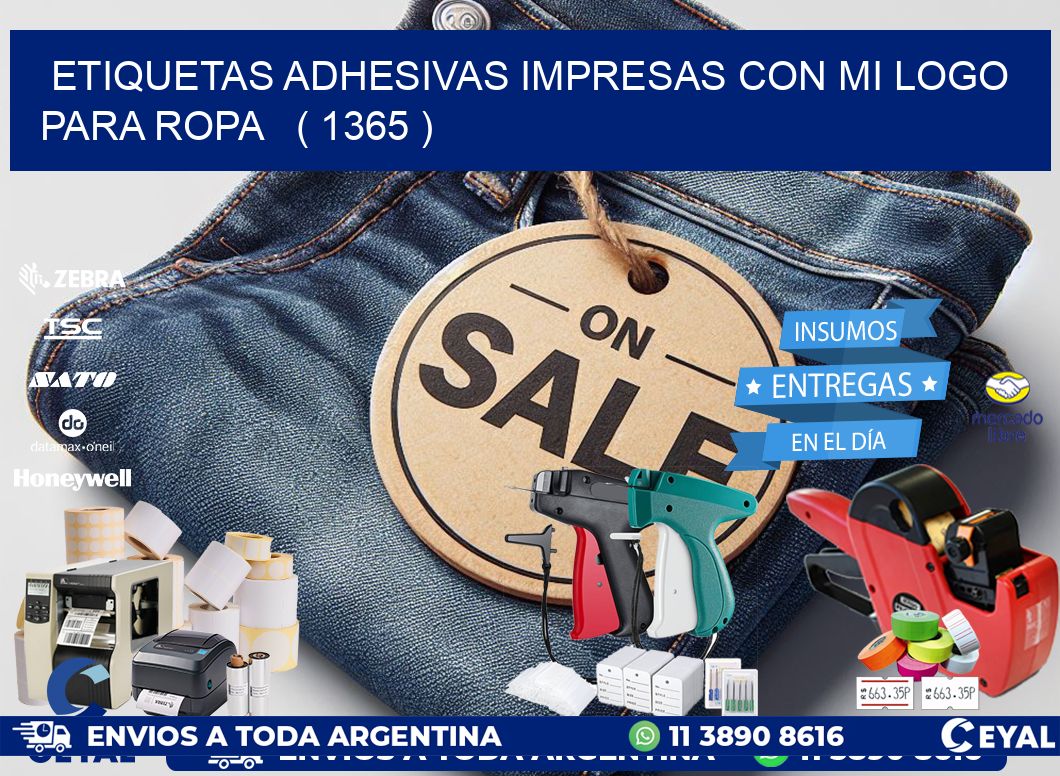 ETIQUETAS ADHESIVAS IMPRESAS CON MI LOGO PARA ROPA   ( 1365 )