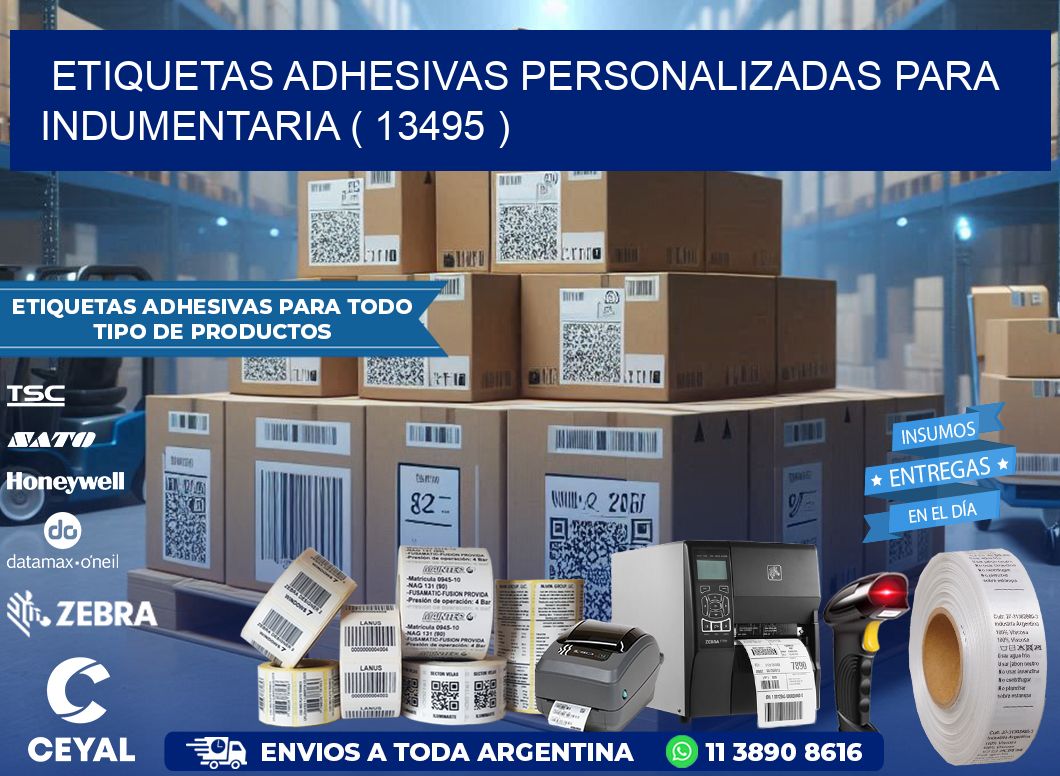 ETIQUETAS ADHESIVAS PERSONALIZADAS PARA INDUMENTARIA ( 13495 )