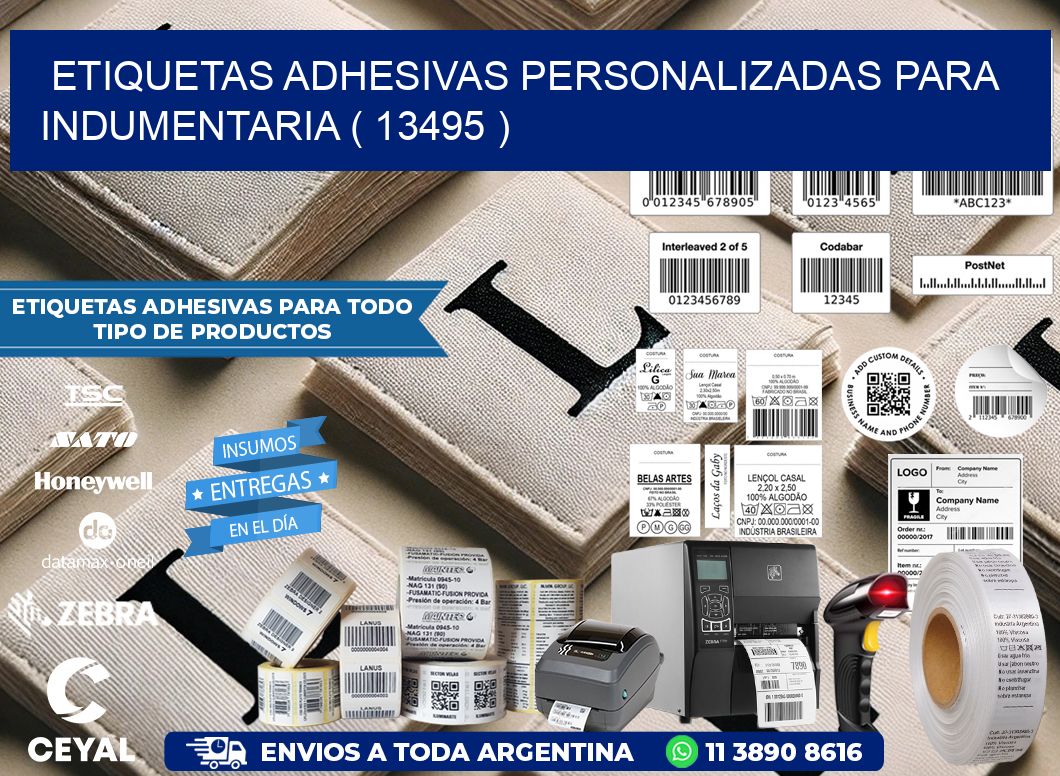 ETIQUETAS ADHESIVAS PERSONALIZADAS PARA INDUMENTARIA ( 13495 )