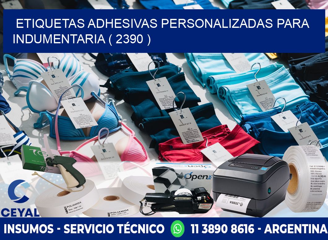 ETIQUETAS ADHESIVAS PERSONALIZADAS PARA INDUMENTARIA ( 2390 )