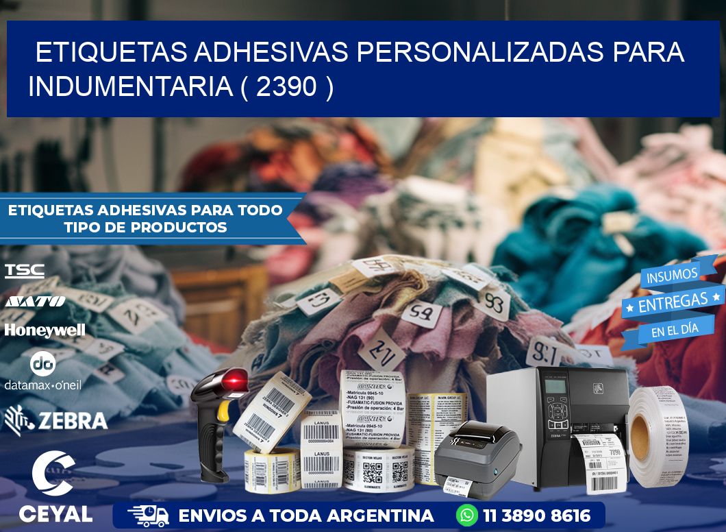 ETIQUETAS ADHESIVAS PERSONALIZADAS PARA INDUMENTARIA ( 2390 )