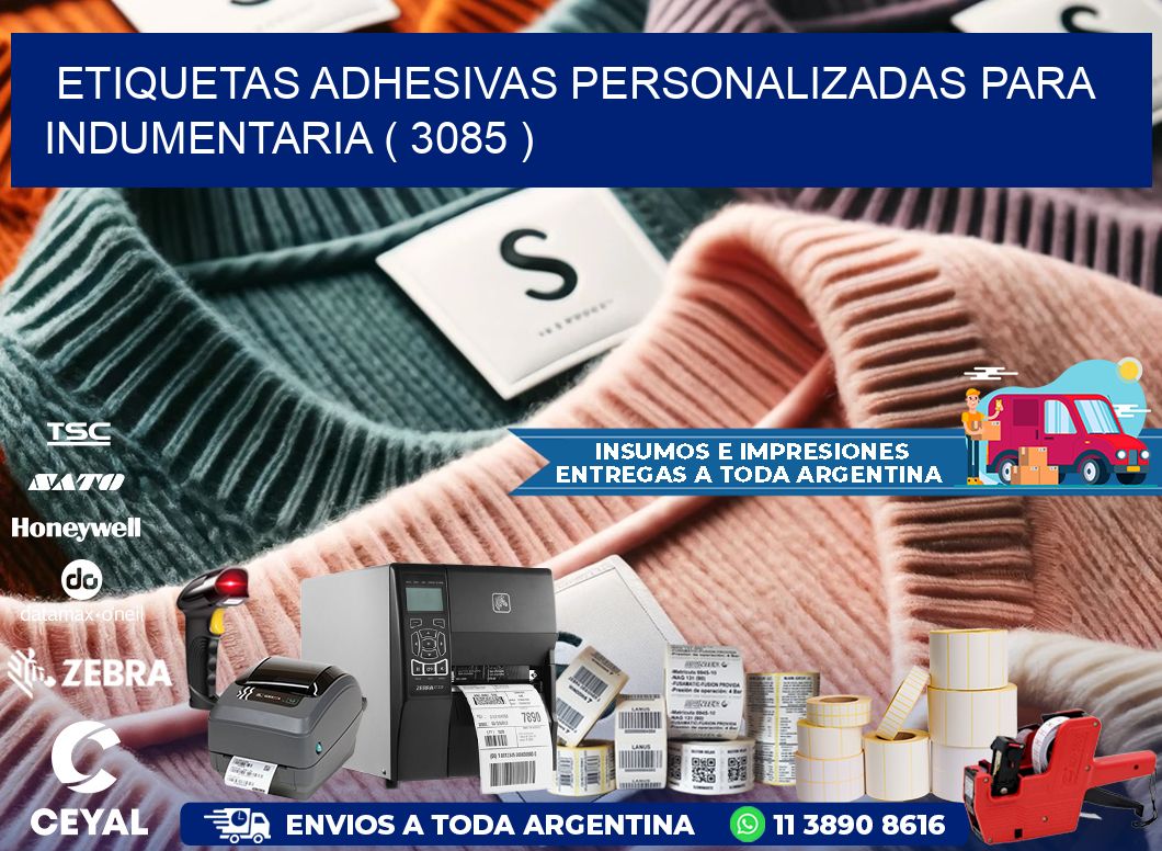ETIQUETAS ADHESIVAS PERSONALIZADAS PARA INDUMENTARIA ( 3085 )