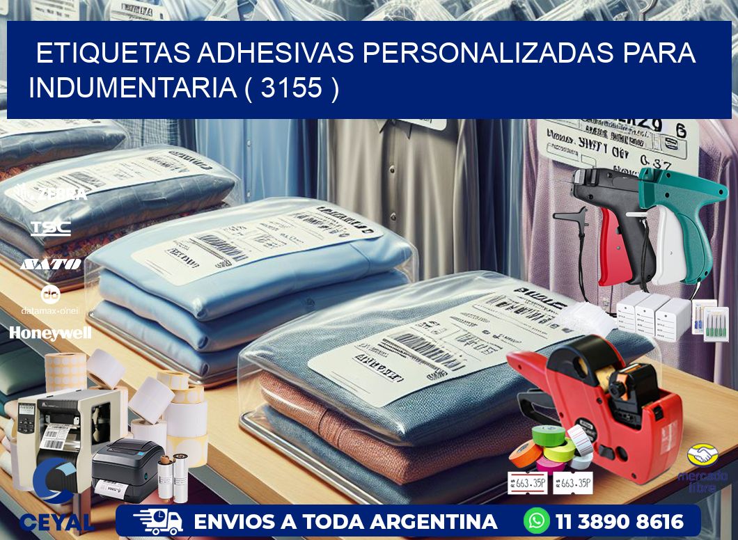 ETIQUETAS ADHESIVAS PERSONALIZADAS PARA INDUMENTARIA ( 3155 )