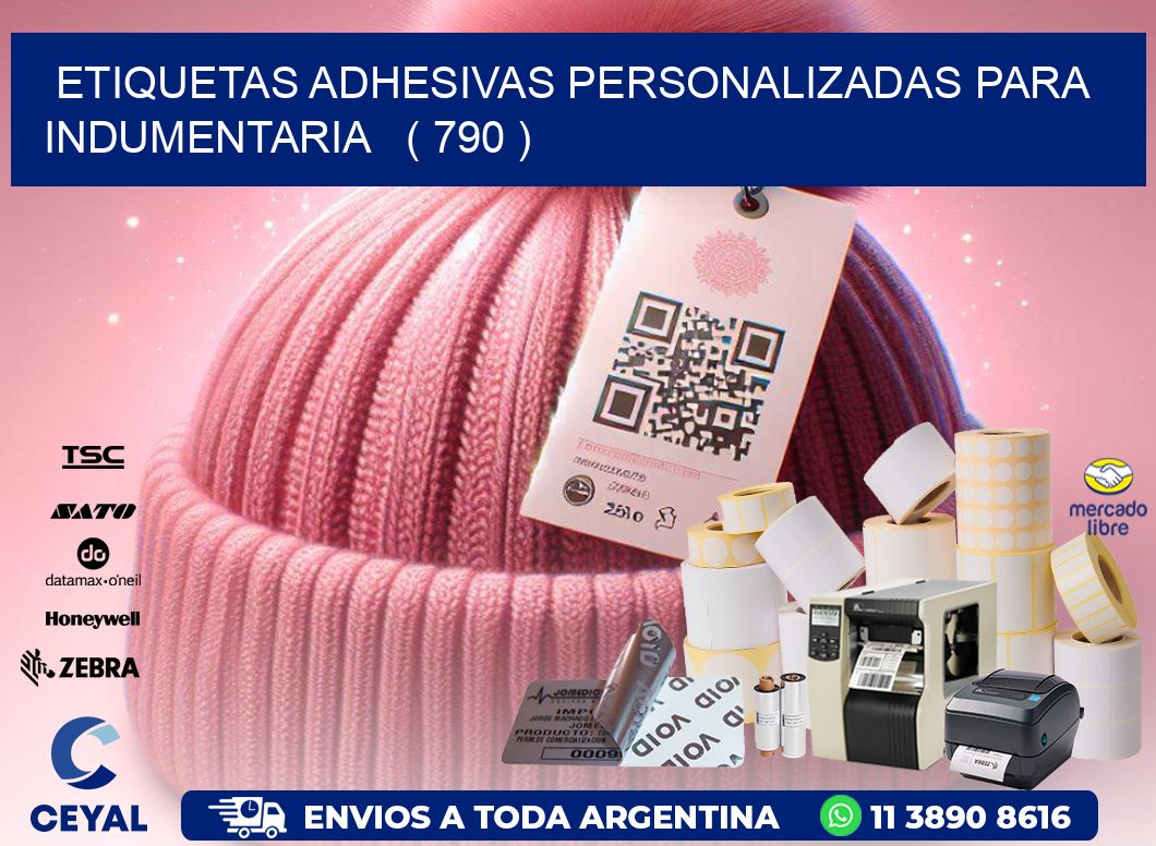 ETIQUETAS ADHESIVAS PERSONALIZADAS PARA INDUMENTARIA   ( 790 )