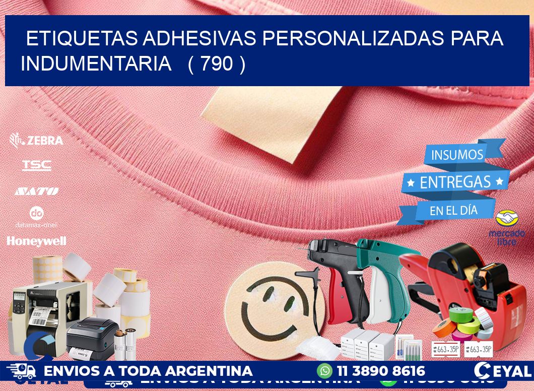 ETIQUETAS ADHESIVAS PERSONALIZADAS PARA INDUMENTARIA   ( 790 )