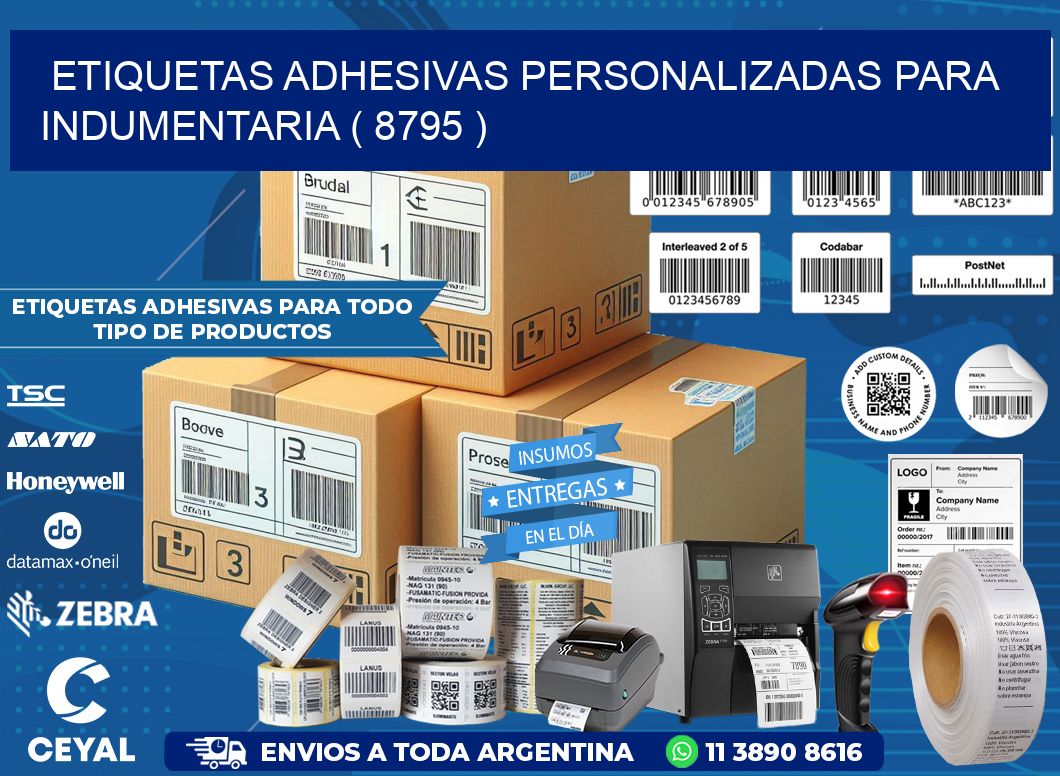 ETIQUETAS ADHESIVAS PERSONALIZADAS PARA INDUMENTARIA ( 8795 )