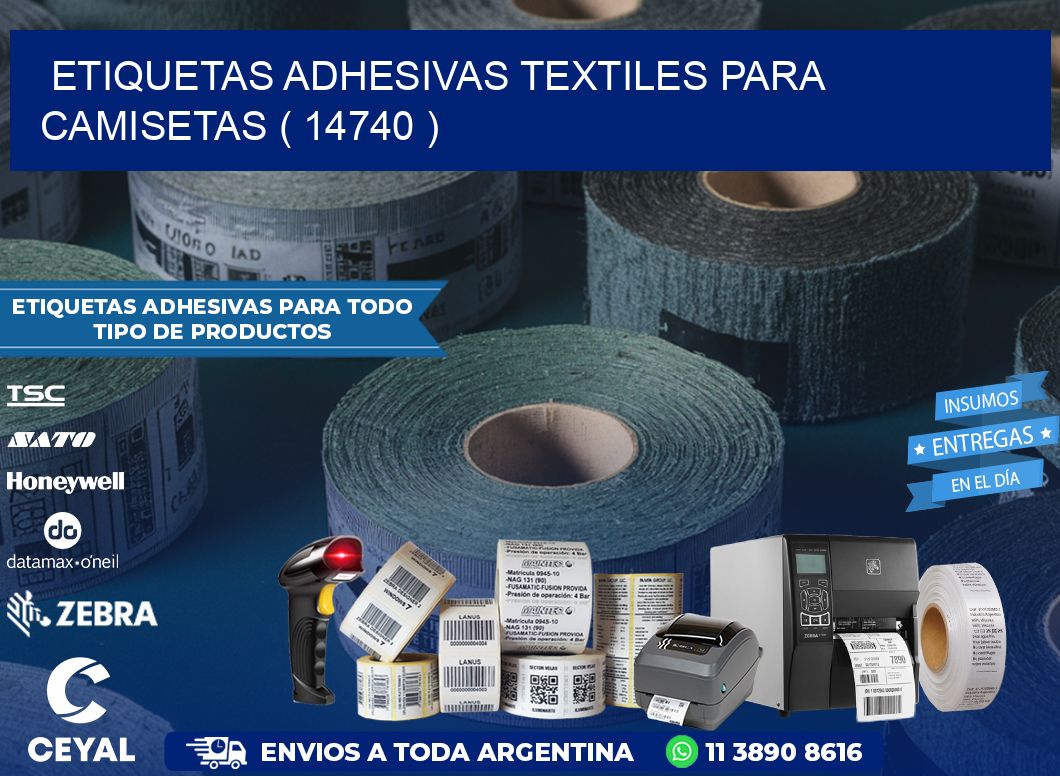ETIQUETAS ADHESIVAS TEXTILES PARA CAMISETAS ( 14740 )