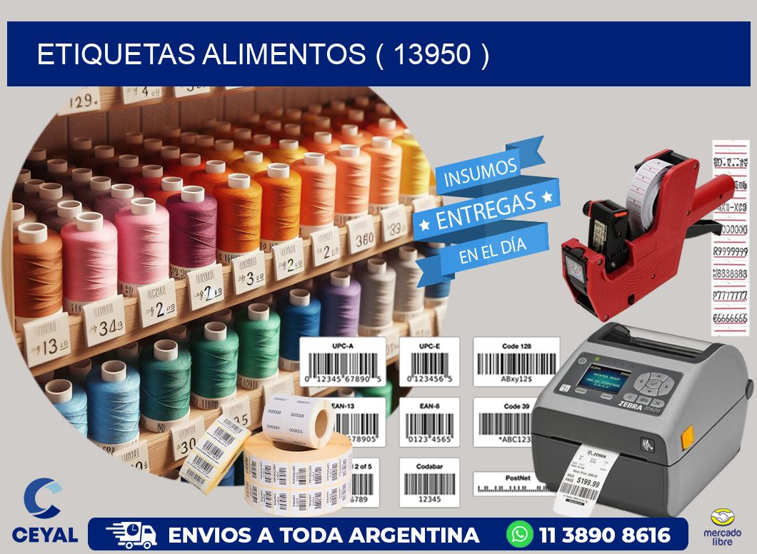 ETIQUETAS ALIMENTOS ( 13950 )