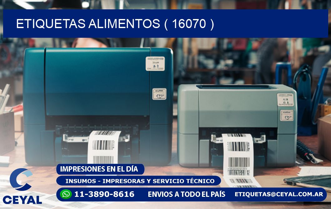 ETIQUETAS ALIMENTOS ( 16070 )