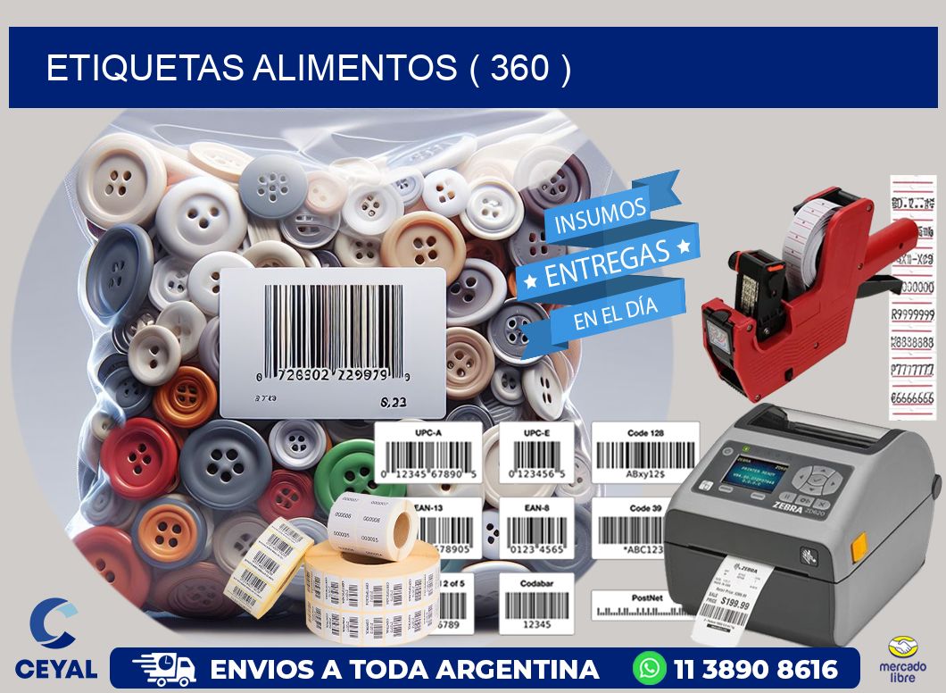 ETIQUETAS ALIMENTOS ( 360 )