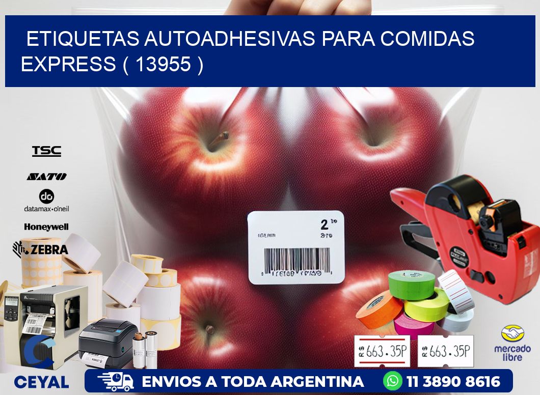 ETIQUETAS AUTOADHESIVAS PARA COMIDAS EXPRESS ( 13955 )