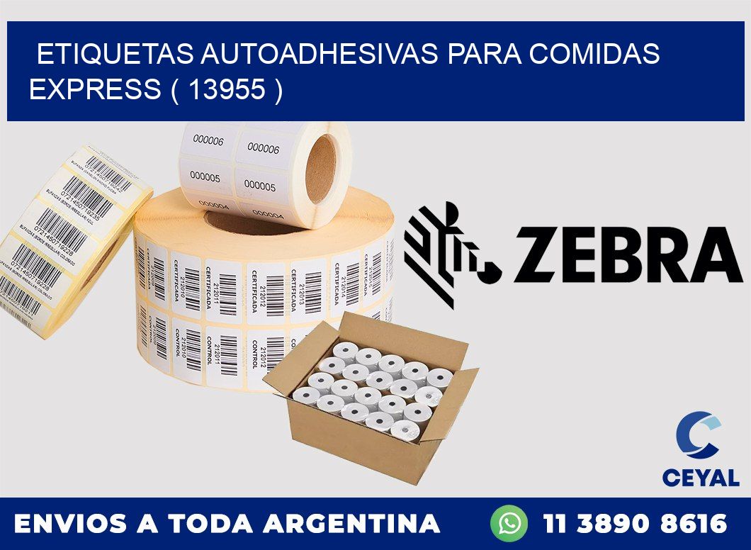 ETIQUETAS AUTOADHESIVAS PARA COMIDAS EXPRESS ( 13955 )