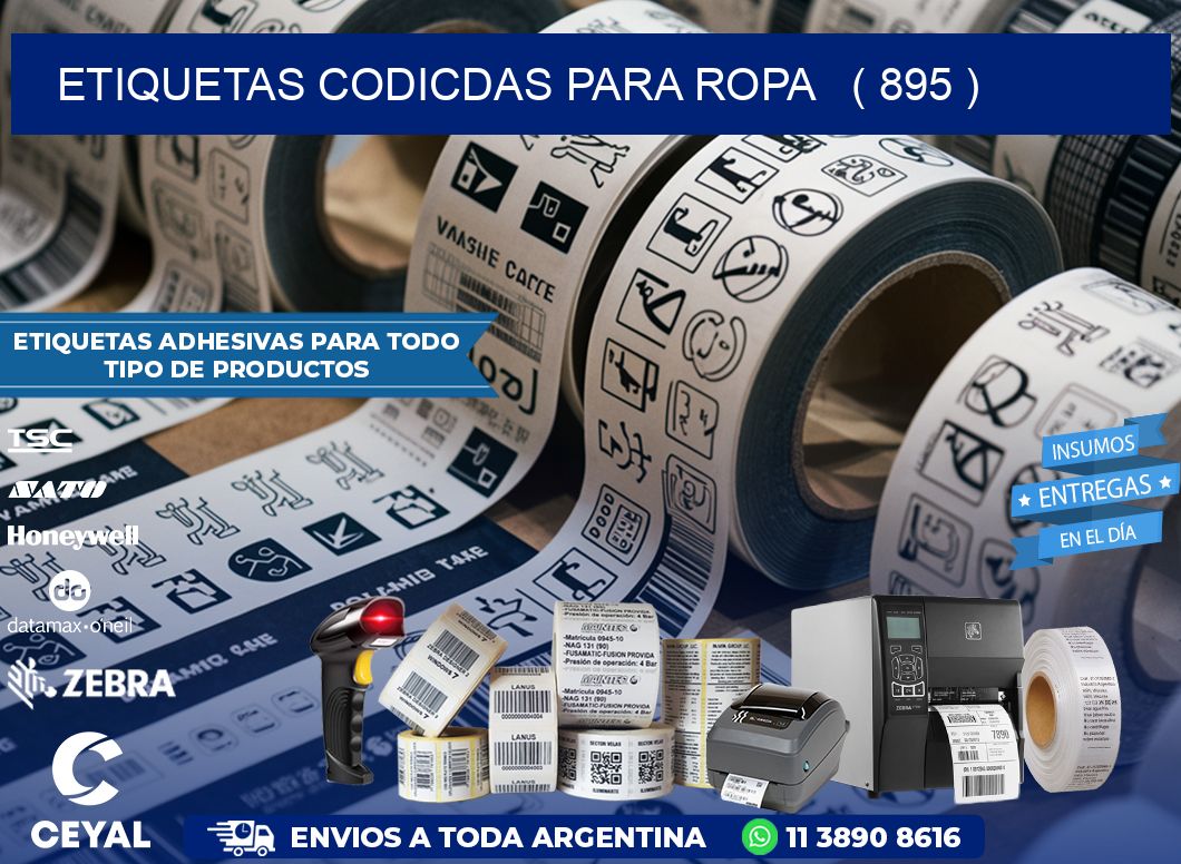ETIQUETAS CODICDAS PARA ROPA   ( 895 )