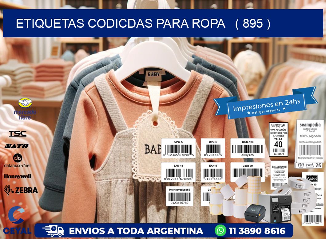 ETIQUETAS CODICDAS PARA ROPA ( 895 )