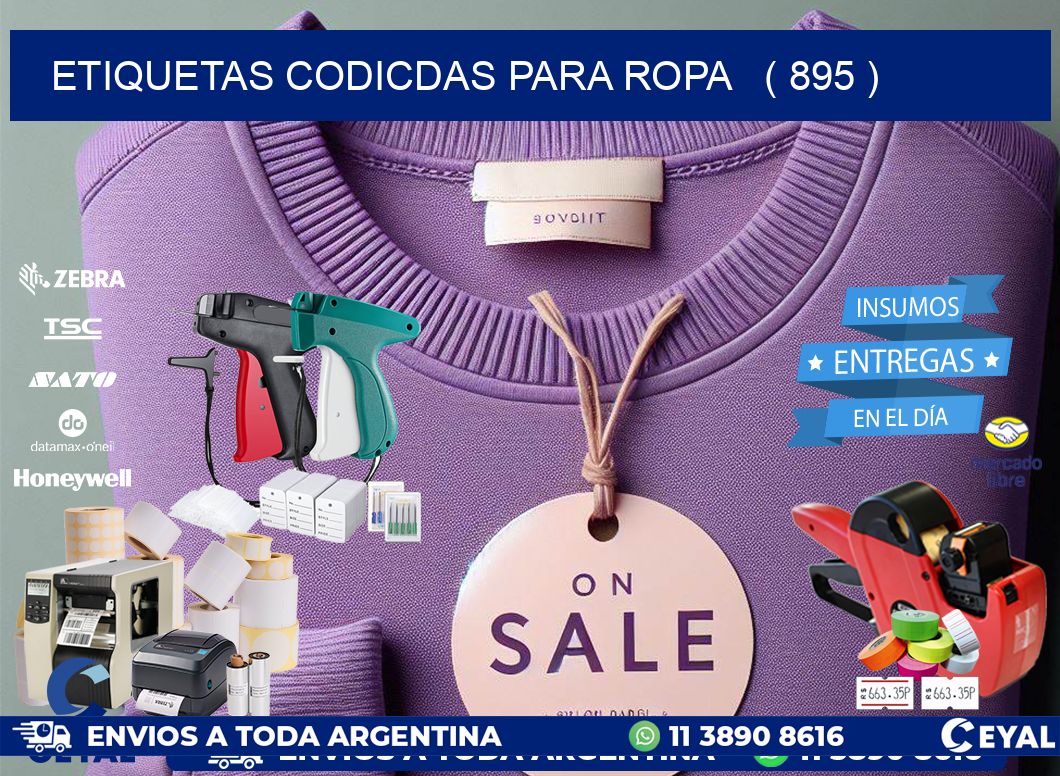 ETIQUETAS CODICDAS PARA ROPA ( 895 )