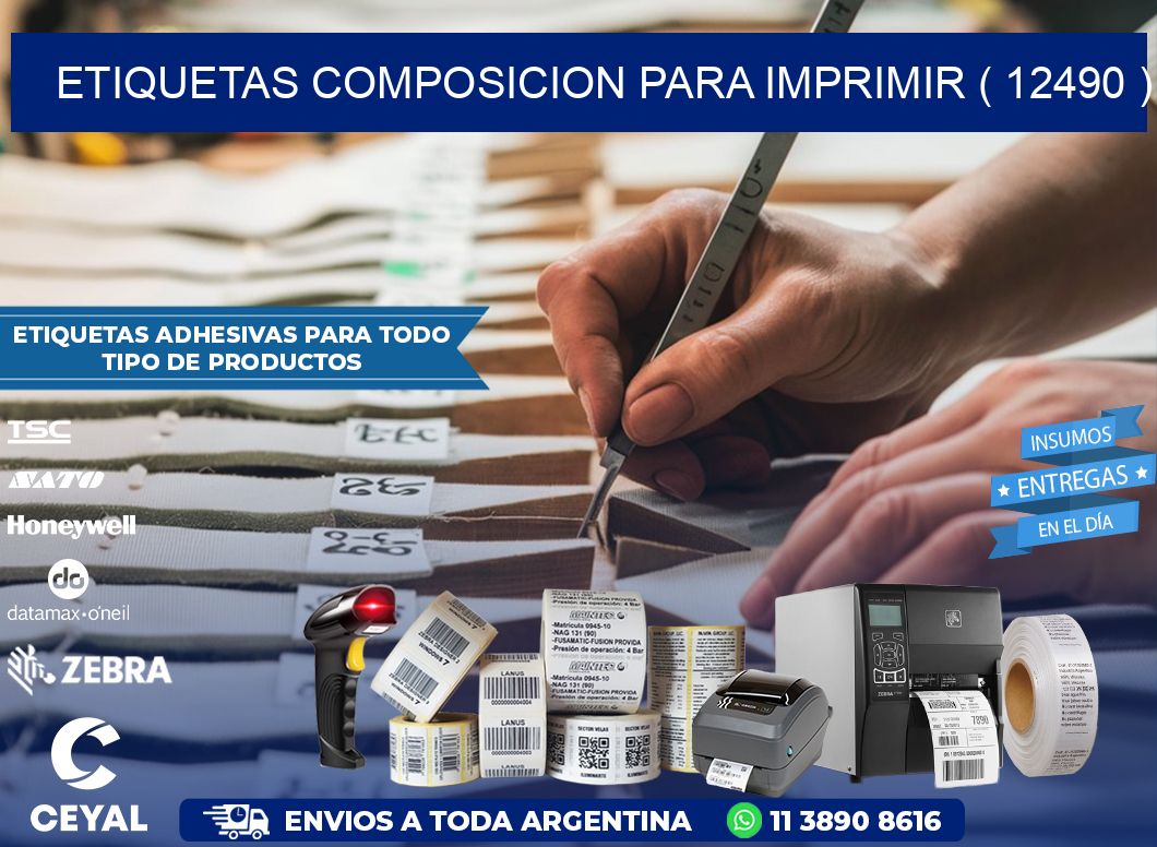 ETIQUETAS COMPOSICION PARA IMPRIMIR ( 12490 )