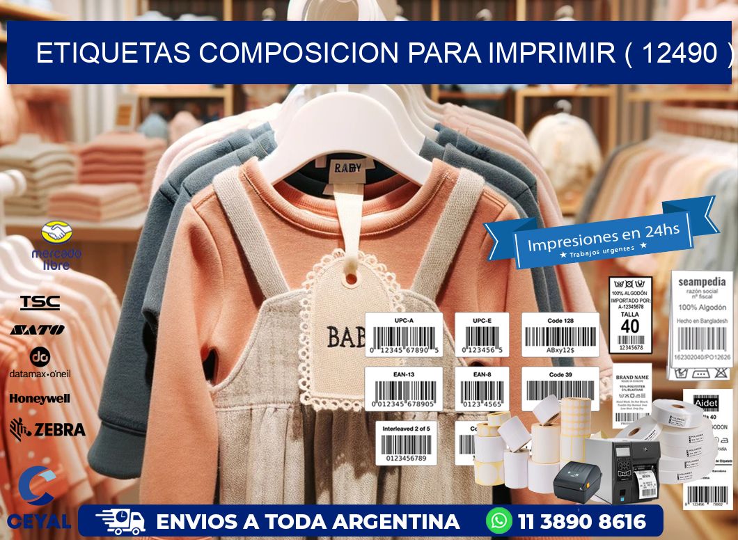 ETIQUETAS COMPOSICION PARA IMPRIMIR ( 12490 )