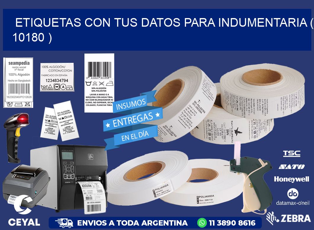 ETIQUETAS CON TUS DATOS PARA INDUMENTARIA ( 10180 )