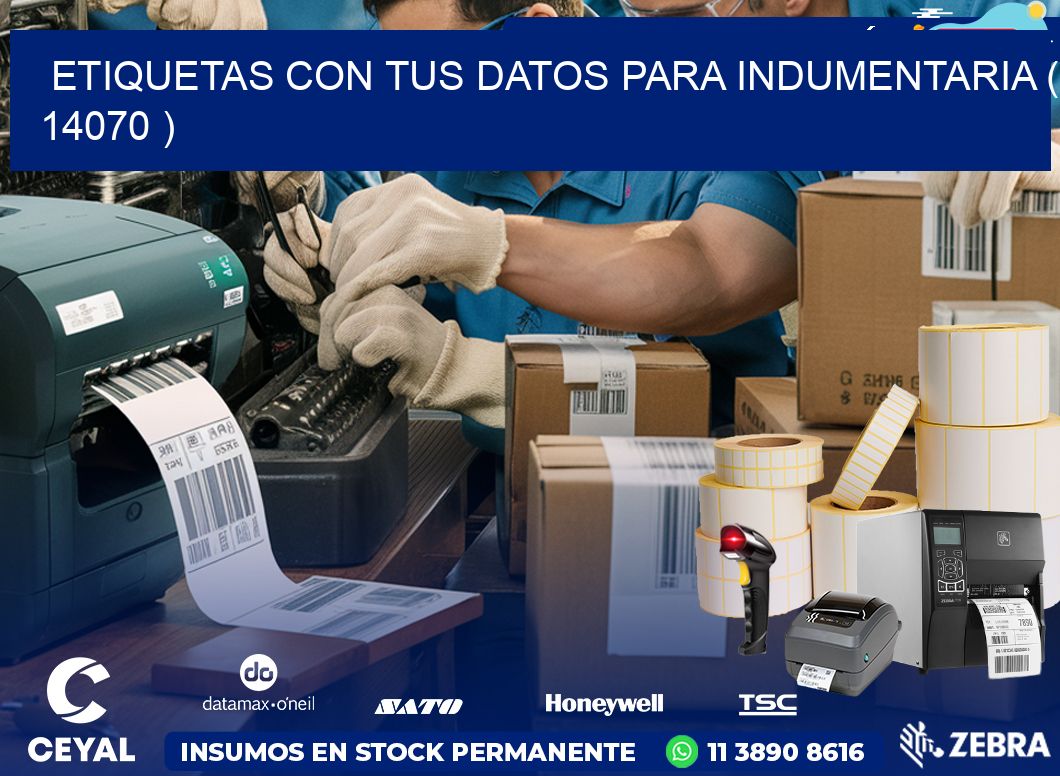 ETIQUETAS CON TUS DATOS PARA INDUMENTARIA ( 14070 )
