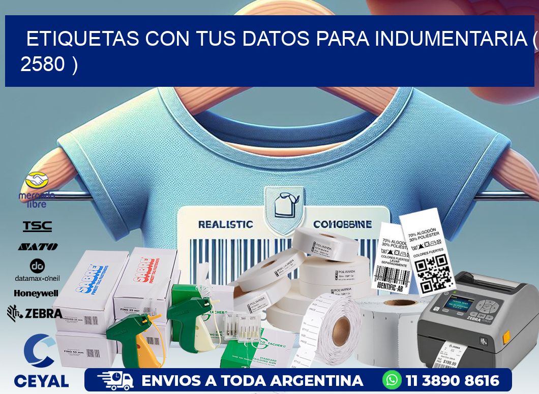 ETIQUETAS CON TUS DATOS PARA INDUMENTARIA ( 2580 )