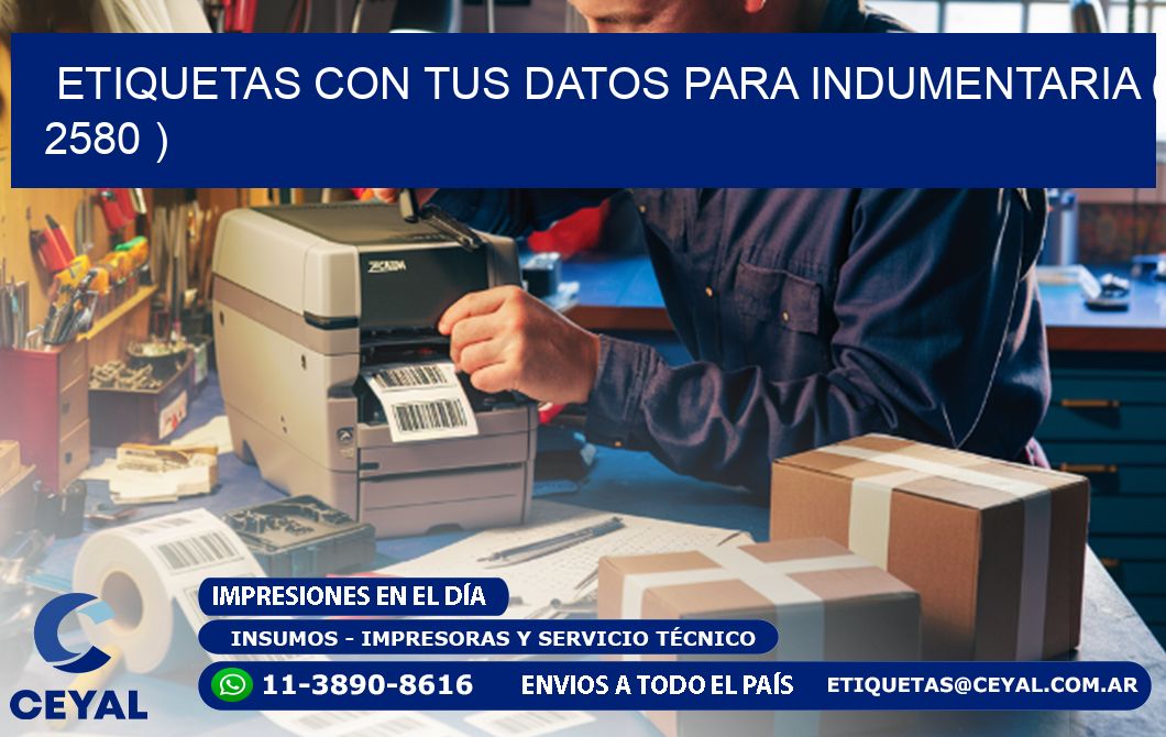 ETIQUETAS CON TUS DATOS PARA INDUMENTARIA ( 2580 )