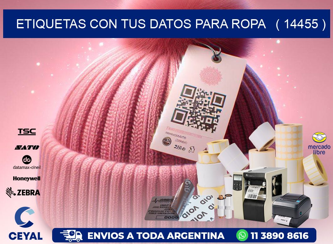 ETIQUETAS CON TUS DATOS PARA ROPA   ( 14455 )
