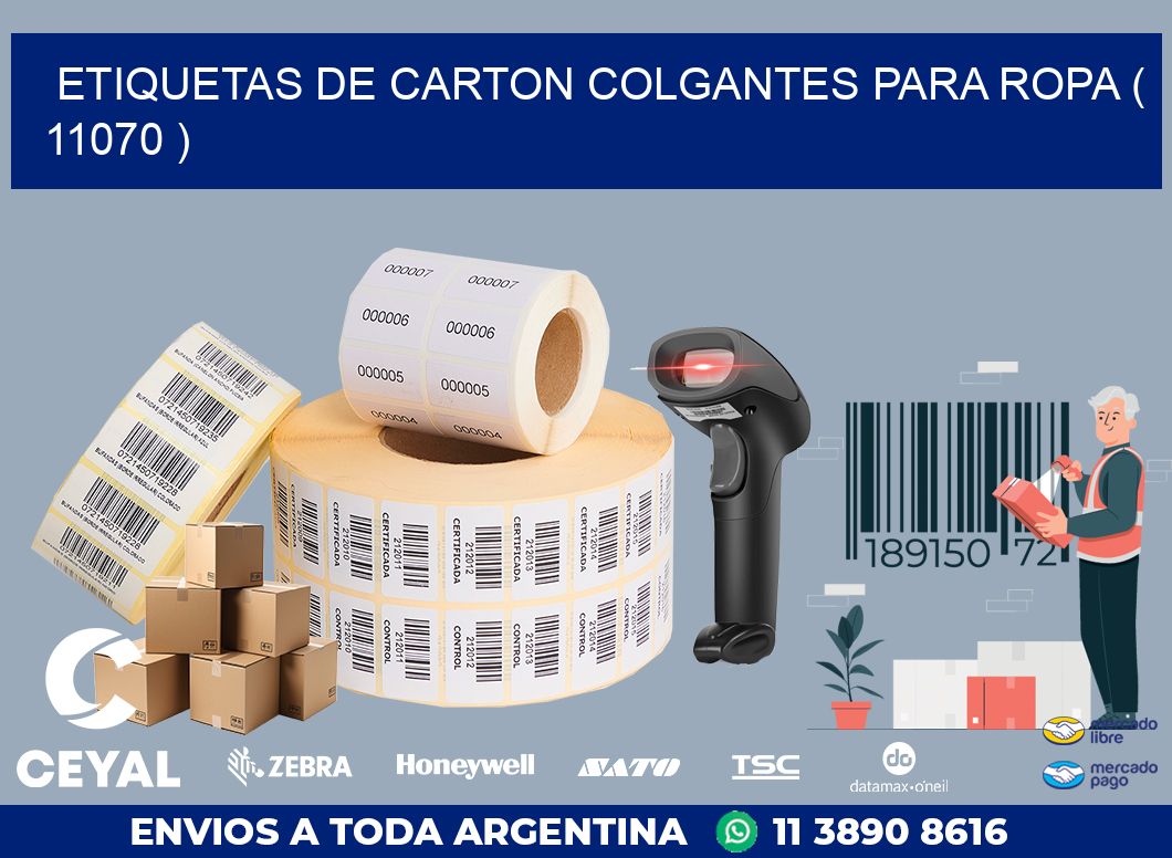 ETIQUETAS DE CARTON COLGANTES PARA ROPA ( 11070 )