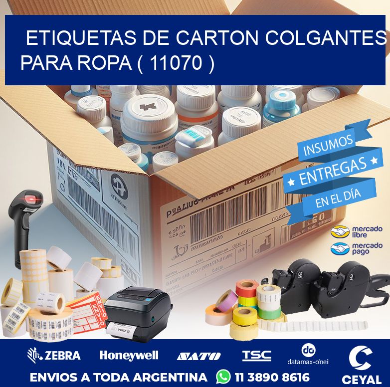 ETIQUETAS DE CARTON COLGANTES PARA ROPA ( 11070 )