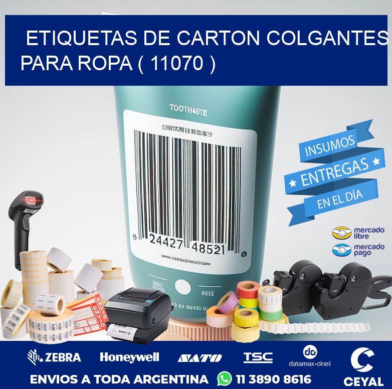 ETIQUETAS DE CARTON COLGANTES PARA ROPA ( 11070 )