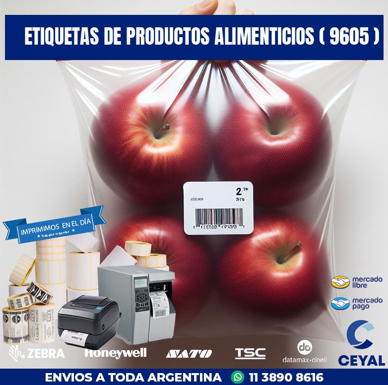 ETIQUETAS DE PRODUCTOS ALIMENTICIOS ( 9605 )