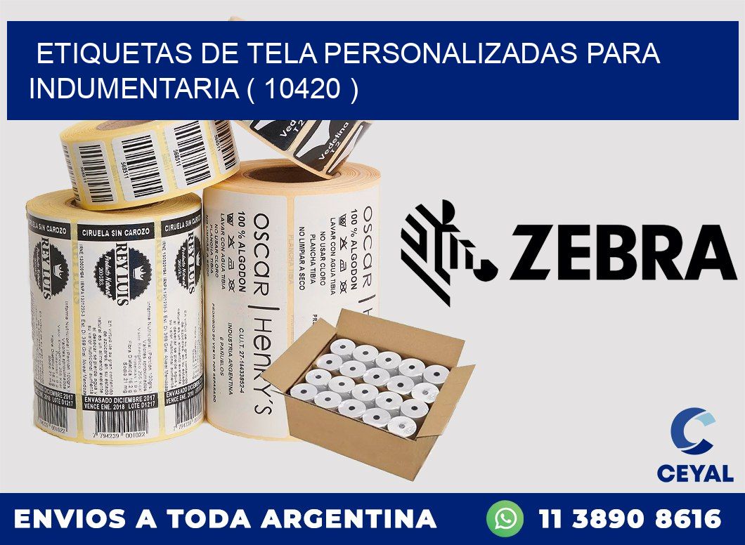 ETIQUETAS DE TELA PERSONALIZADAS PARA INDUMENTARIA ( 10420 )