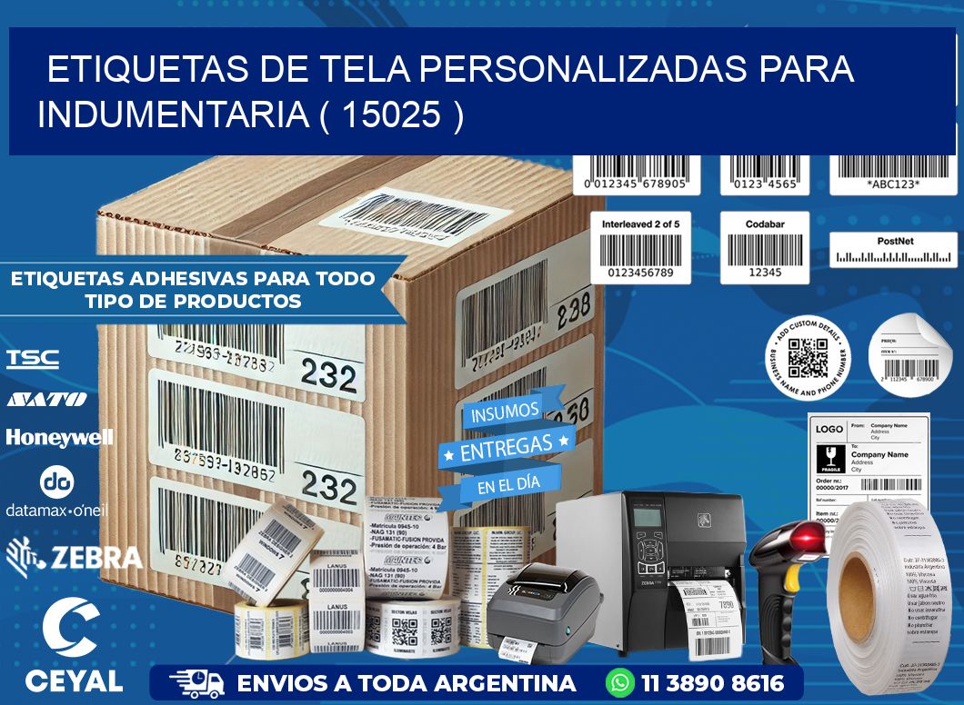 ETIQUETAS DE TELA PERSONALIZADAS PARA INDUMENTARIA ( 15025 )
