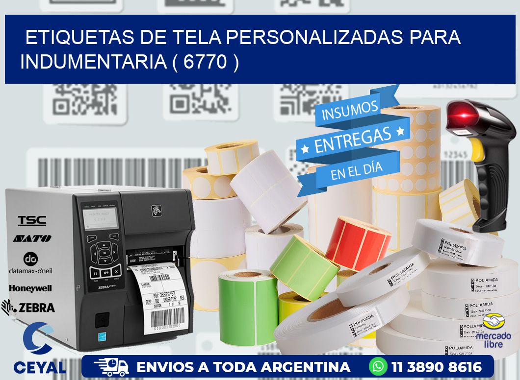 ETIQUETAS DE TELA PERSONALIZADAS PARA INDUMENTARIA ( 6770 )