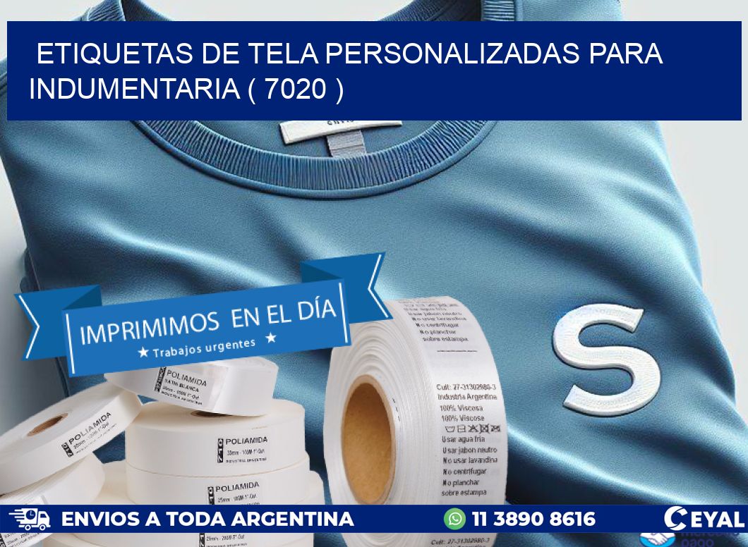 ETIQUETAS DE TELA PERSONALIZADAS PARA INDUMENTARIA ( 7020 )