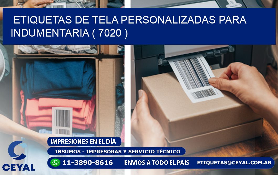 ETIQUETAS DE TELA PERSONALIZADAS PARA INDUMENTARIA ( 7020 )