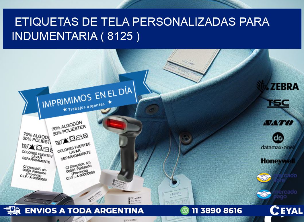 ETIQUETAS DE TELA PERSONALIZADAS PARA INDUMENTARIA ( 8125 )