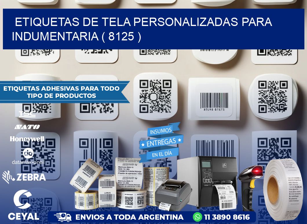 ETIQUETAS DE TELA PERSONALIZADAS PARA INDUMENTARIA ( 8125 )