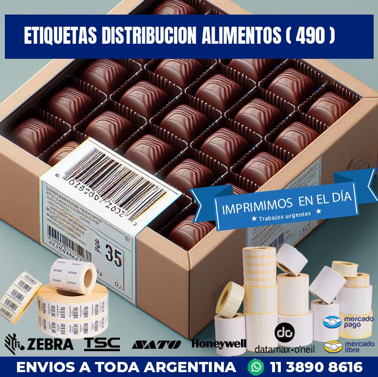 ETIQUETAS DISTRIBUCION ALIMENTOS ( 490 )