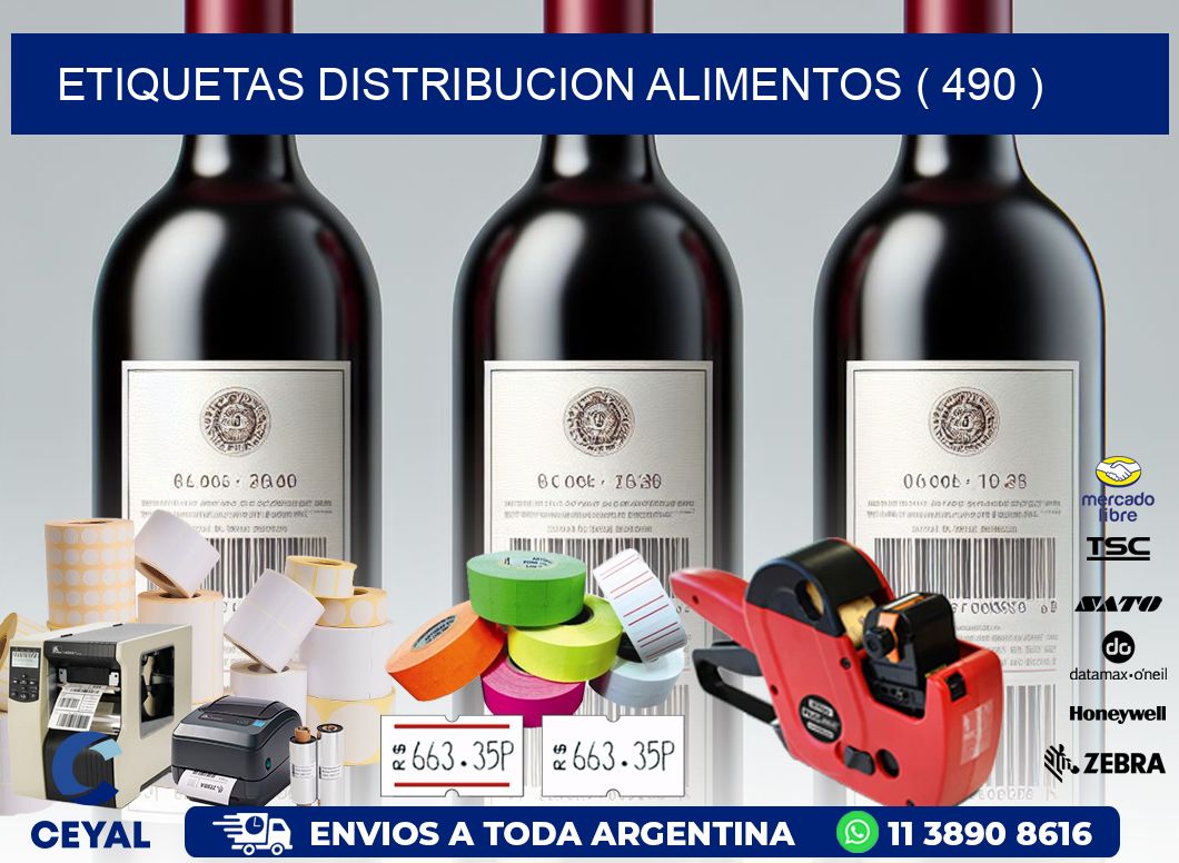 ETIQUETAS DISTRIBUCION ALIMENTOS ( 490 )