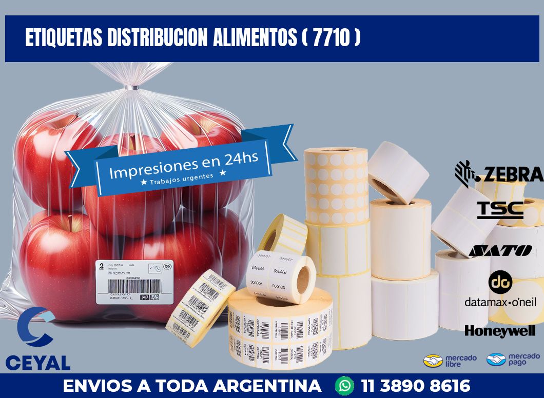 ETIQUETAS DISTRIBUCION ALIMENTOS ( 7710 )