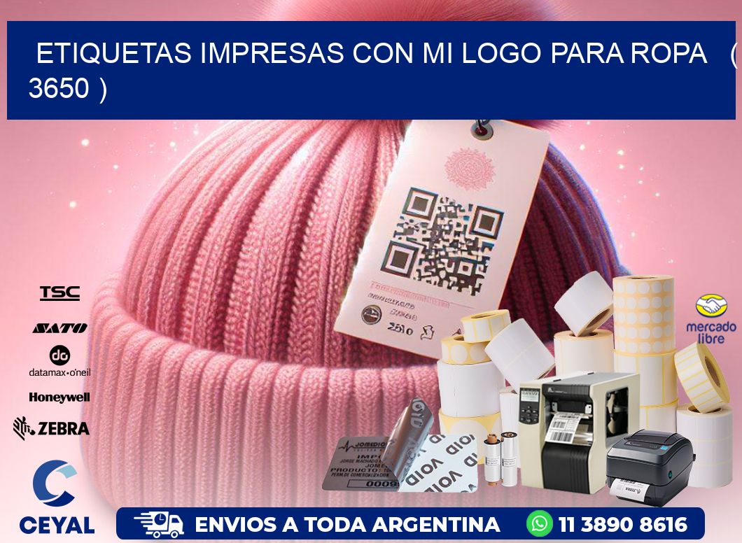 ETIQUETAS IMPRESAS CON MI LOGO PARA ROPA   ( 3650 )